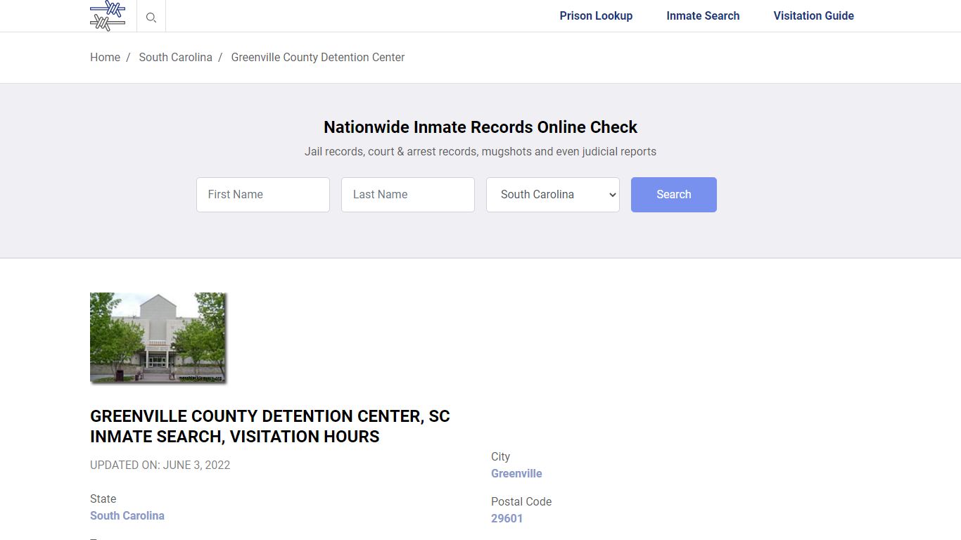 Greenville County Detention Center, SC Inmate Search ...